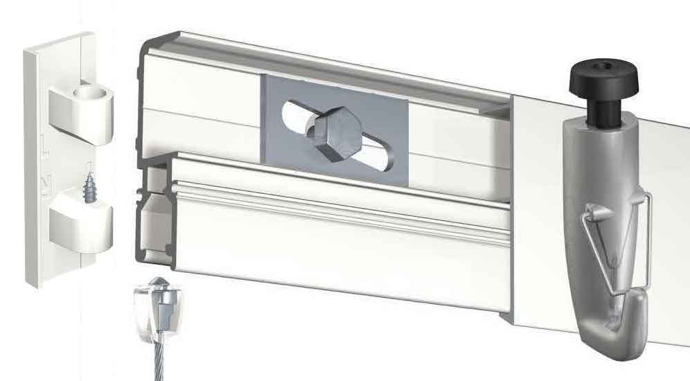 Newly Binario da museo R70 in primer bianco con una capacità di carico di 35 kg al metro